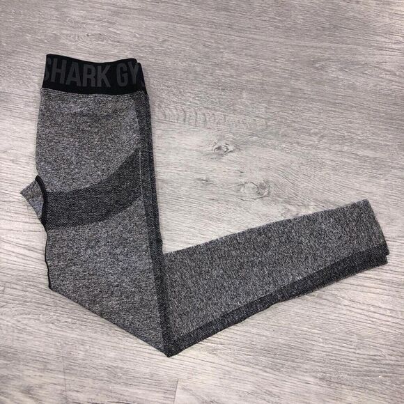 Gymshark Flex Low Rise Leggings Women's Gray Tight Gym Train Workout Yoga - Picture 1 of 9
